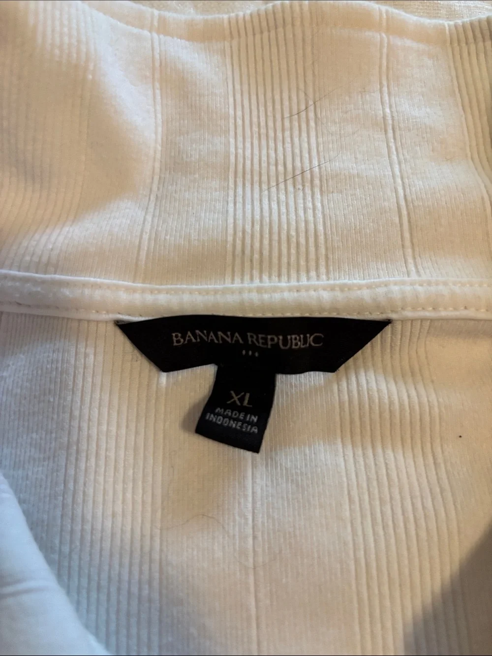 Banana Republic Cream Men's Polo - Subtle Knit Texture